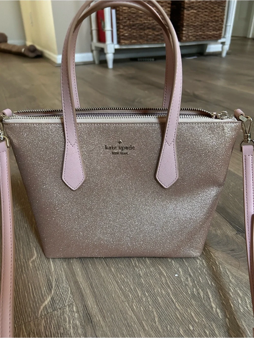 kate spade Pink Glitter Crossbody Tote